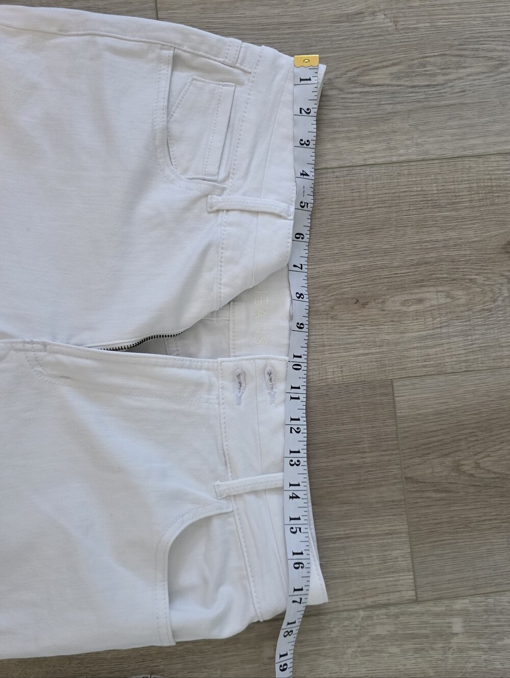 Women's White Stretch Cotton Blend Bottoms